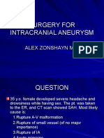 Surgery For Intracranial Aneurysm