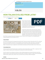 How Did Italian Evolve From Latin - Live Lingua Online School