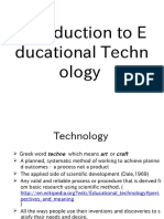 Introduction To Educational Technology