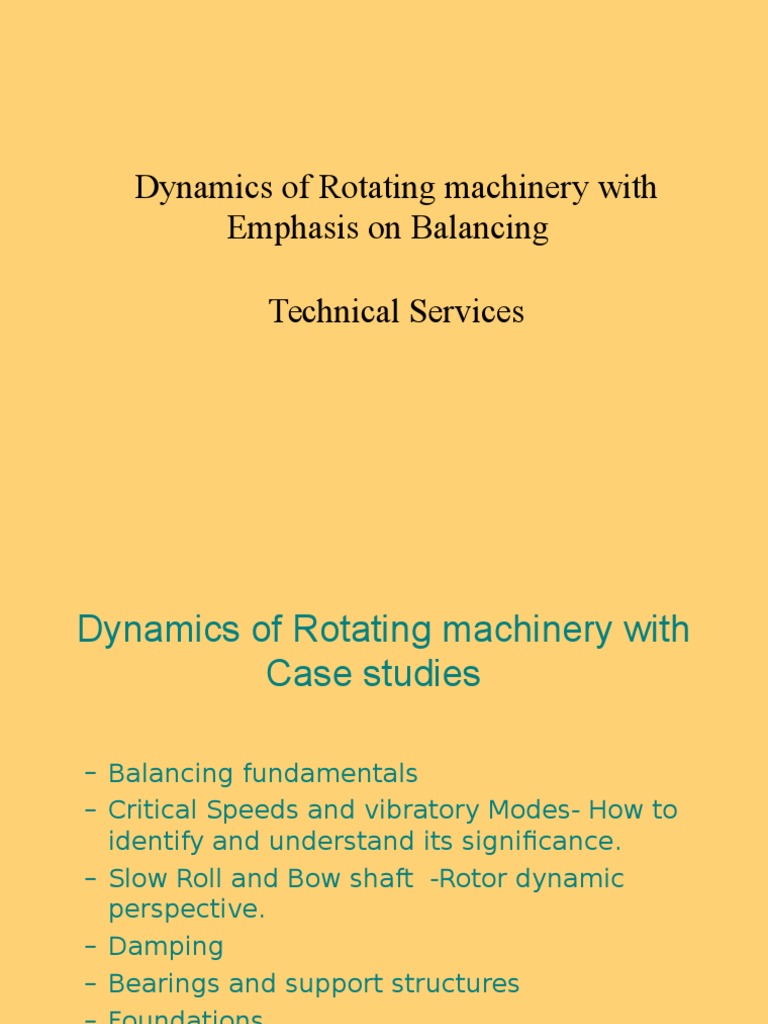 Balancing Dynamics in Rotating Machinery | PDF | Bearing (Mechanical ...