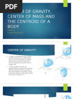 Chapter 9 Center of Gravity, Center of Mass and