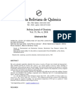 Revista Boliviana de Quimica Vol 33 N.4, Abstracts List