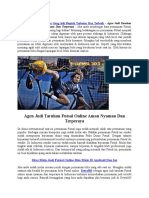 Agen Judi Taruhan Futsal Online Aman Nyaman Dan Terperaya