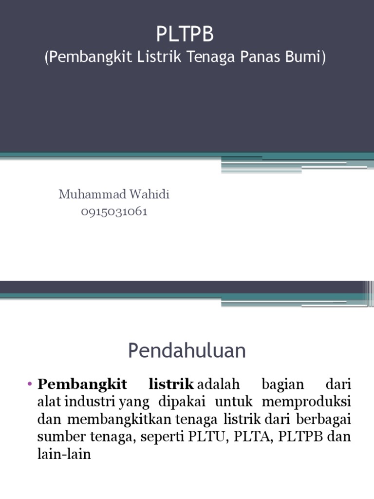 Pengertian dan Potensi PLTPB di Indonesia | PDF