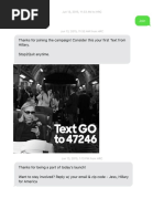 Clinton 2016 Campaign Text Messages