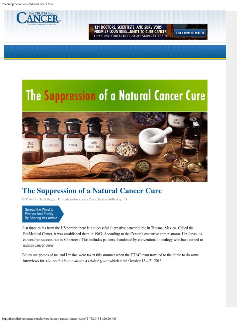 The Suppression of A Natural Cancer Cure | PDF | Cancer | Health Care