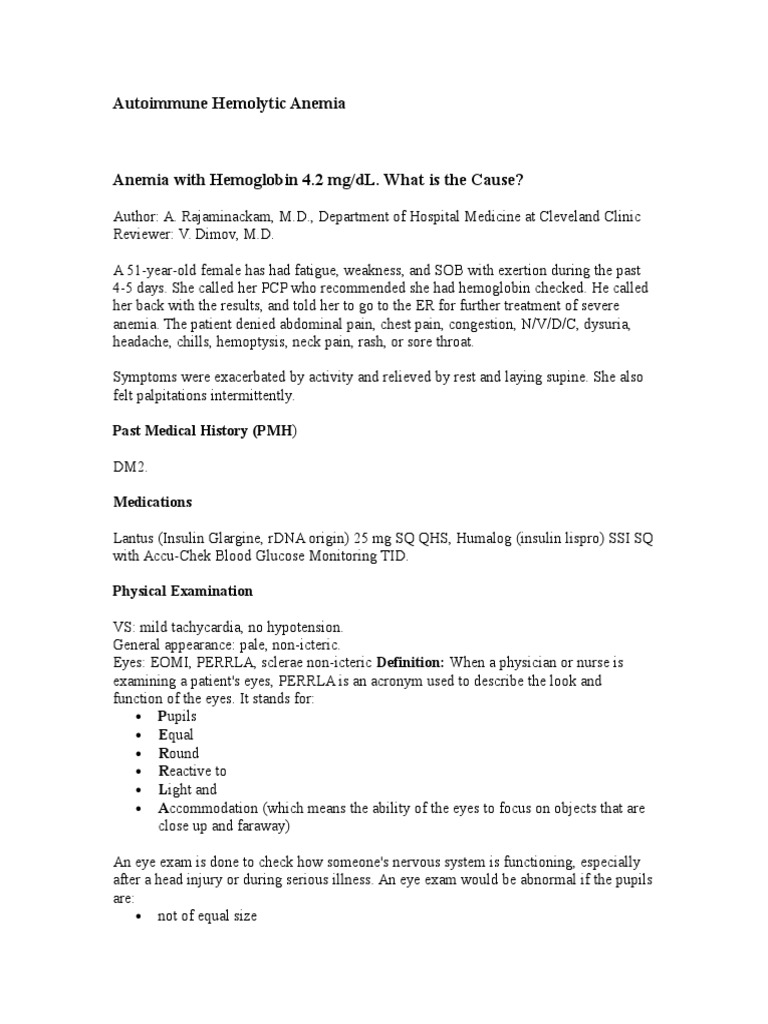 Iron deficiency anemia case study picture