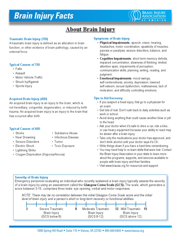 About Brain Injury: Physical Impairments-Speech, Vision, Hearing | PDF ...