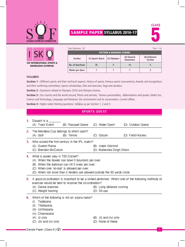 Sample Paper Syllabus 2016-17: Class | PDF