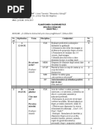 Planificare Calendaristica - Clasa Pregatitoare