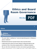 Ethics in Corporate Governance and Board Room Best Practices