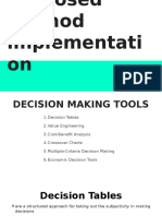 Proposed method implementation tools