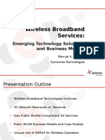 Wireless Broadband Services:: Emerging Technology Solutions and Business Models