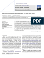 Life Cycle Environmental Impact Assessment of A Solar Water Heater