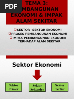 Tema 3 Pembangunan Ekonomi & Impak Alam Sekitar