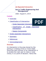 Lecture Notes in Traffic Engineering and Management: Grade Separated Intersection