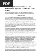 Measuring the Performance of Law Enforcement Agencies