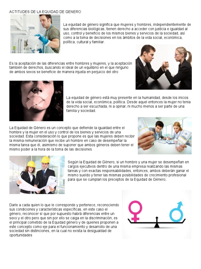 Actitudes hacia la Equidad de Género | PDF | Igualdad de género ...