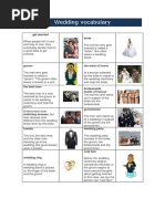Wedding Vocabulary