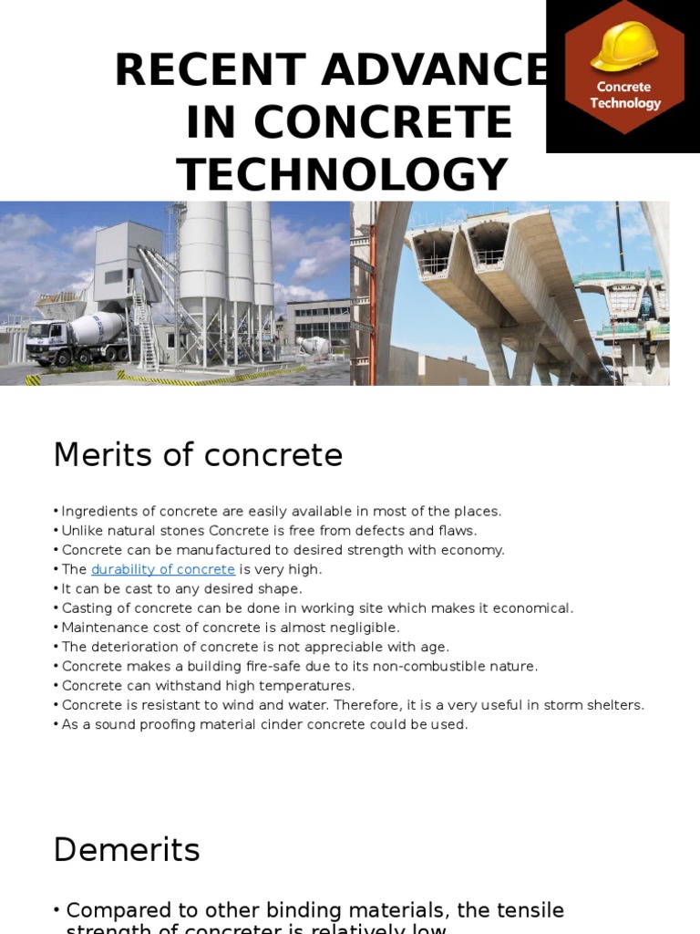 Recent Advances in Concrete Technology Concrete Materials