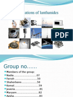 Applications of Lanthanides.