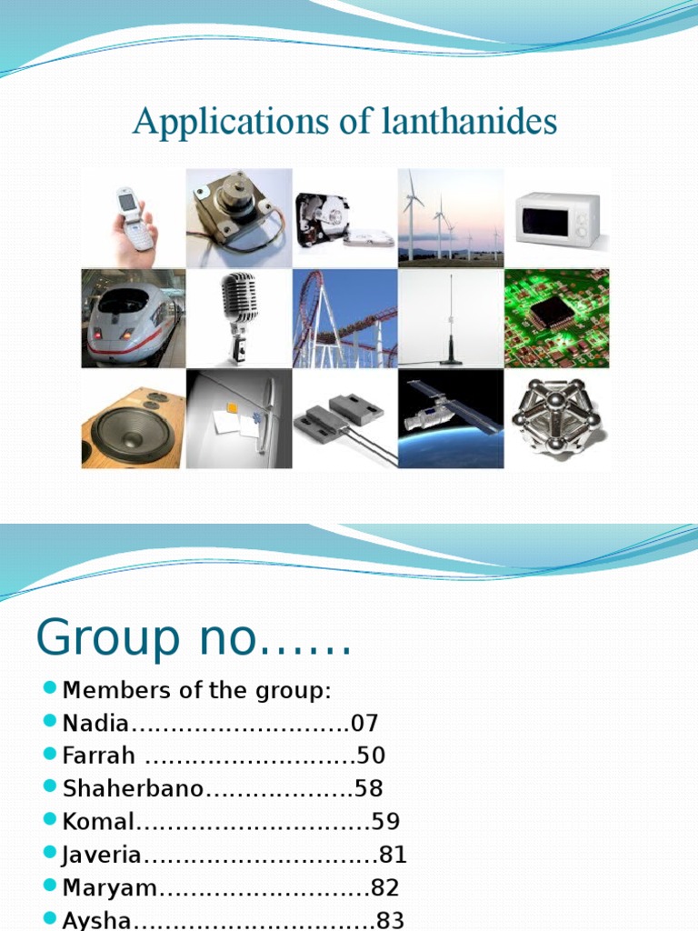 Applications of lanthanides. Lanthanide Sets Of Chemical Elements