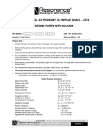 203 INAO 2016 Paper With Solution