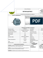 Ficha Tecnica, Motor Electrico