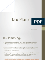 Tax Planning.: Dhruv Desai. Shriyans Jain