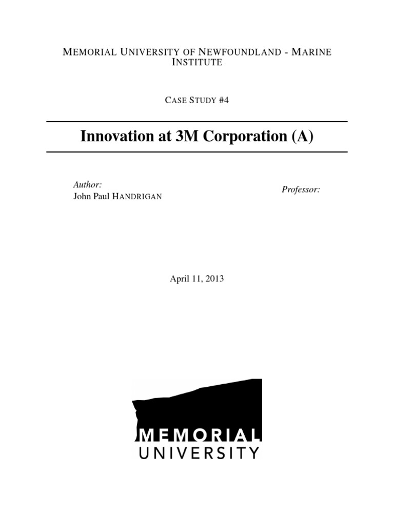 Case Analysis Innovation at 3M A PDF | PDF | Business