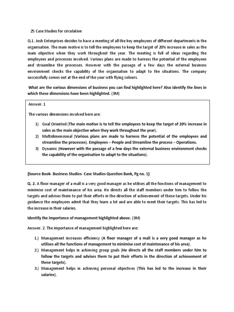 Business case studies with solutions pdf picture