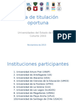 Tasa de Titulacion Oportuna REDUAI CUECH - Final