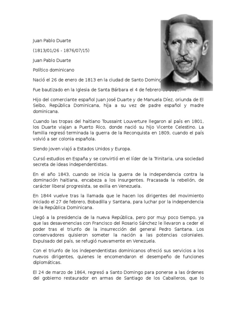 Juan pablo duarte essay 08 picture
