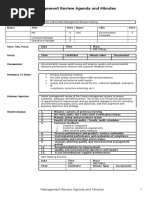 Management Review Agenda and Minutes1