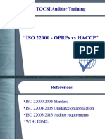 ISO 22000 OPRPs vs HACCP