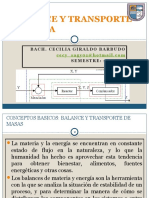 Balance y Transporte de Masa