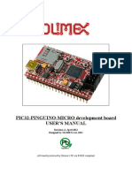 PIC32-PINGUINO-MICRO Development Board User'S Manual: All Boards Produced by Olimex LTD Are ROHS Compliant