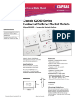 Classic C2000 Series: Horizontal Switched Socket Outlets