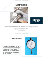 Curso Instrumento Medicion Reloj Comparador Metrologia Procedimientos Lectura Comparacion Eleccion Calibracion Ajuste PDF