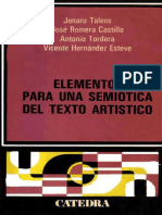 Talens Jenaro Et Al Elementos Para Una Semiotica Del Texto Artistico PDF