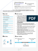 Key Skills Profile Summary: Mohammed Wasim Khan