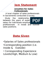 Problem Statement: Compensation For Sales Professionals