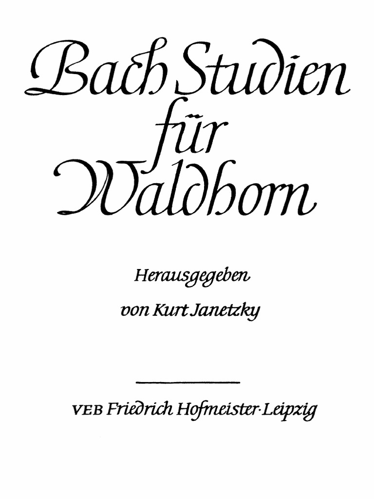 Horn ExcerptsBach J.S PDF PDF