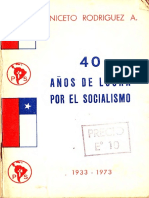 40 años de lucha por el Socialismo- Aniceto Rodriguez- 1973