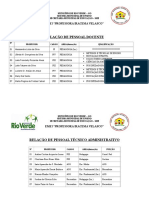 Relaçao de Docentes - Qualificaçao