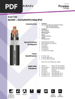 0.6/1 KV N2Xry - Cu/Xlpe/Pvc/Swa/Pvc: Construction