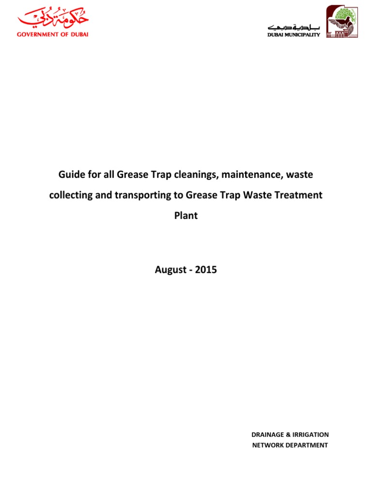 DmGuide Grease Trap PDF Sewage Treatment Waste