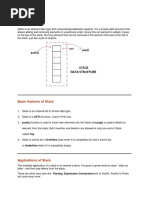 Stacks: Basic Features of Stack