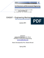 EAS207 - Engineering Mechanics - Statics: Lecture #01