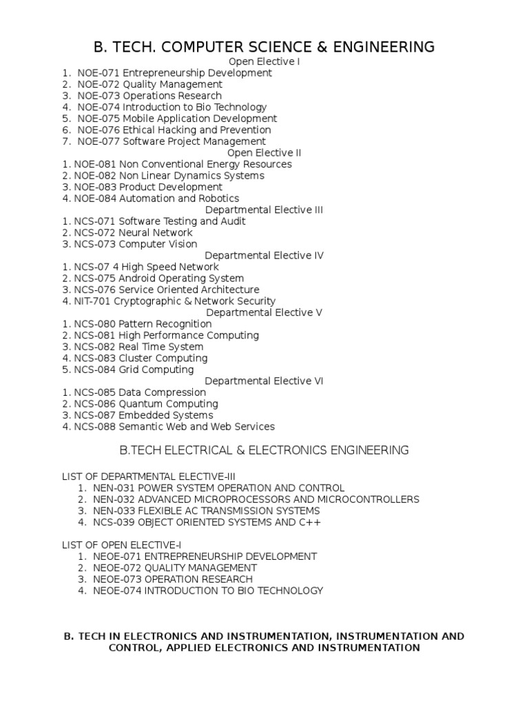 Paper Details Course Wise | PDF
